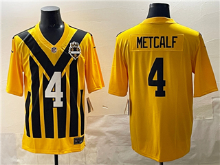 Pittsburgh Steelers #4 DK Metcalf 1933 Throwback Gold Limited Jersey