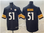 Pittsburgh Steelers #51 Nick Herbig Black Vapor Limited Jersey