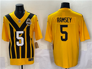 Pittsburgh Steelers #5 Jalen Ramsey 1933 Throwback Gold Limited Jersey