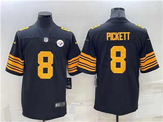 Pittsburgh Steelers #8 Kenny Pickett Black Color Rush Limited Jersey