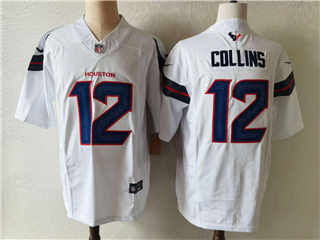Houston Texans #12 Nico Collins White Vapor F.U.S.E. Limited Jersey