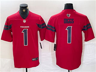 Houston Texans #1 Stefon Diggs 2024 Red Vapor Limited Jersey