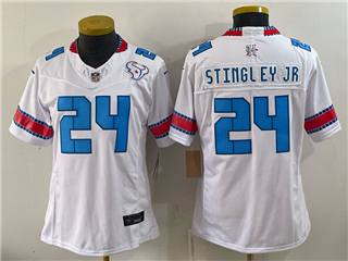 Houston Texans #24 Derek Stingley Jr. Women's 2026 White Rivalries Vapor F.U.S.E. Limited Jersey