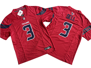 Houston Texans #3 Tank Dell 2024 Red Vapor Limited Jersey