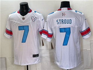 Houston Texans #7 C.J. Stroud 2026 White Rivalries Vapor F.U.S.E. Limited Jersey