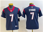 Houston Texans #7 C.J. Stroud Youth Navy Vapor Limited Jersey