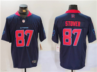 Houston Texans #87 Cade Stover Alternate Navy Vapor F.U.S.E. Limited Jersey