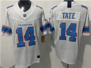 Tennessee Titans #14 Carnell Tate 2026 White Vapor F.U.S.E. Limited Jersey