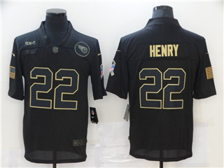 Tennessee Titans #22 Derrick Henry 2020 Black Salute To Service Limited Jersey