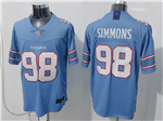 Tennessee Titans #98 Jeffery Simmons 2026 Light Blue Vapor F.U.S.E. Limited Jersey