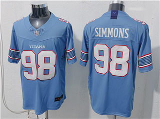 Tennessee Titans #98 Jeffery Simmons 2026 Light Blue Vapor F.U.S.E. Limited Jersey