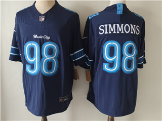 Tennessee Titans #98 Jeffery Simmons 2026 Navy Rivalries Vapor F.U.S.E. Limited Jersey