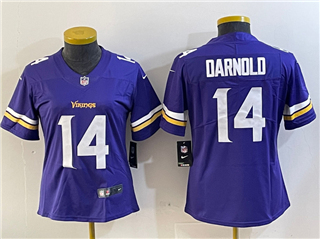 Minnesota Vikings #14 Sam Darnold Women's Purple Vapor Limited Jersey