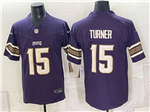 Minnesota Vikings #15 Dallas Turner 2026 Purple Rivalries Vapor F.U.S.E. Limited Jersey