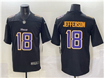Minnesota Vikings #18 Justin Jefferson Black Fashion Limited Jersey