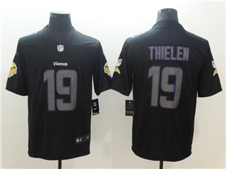 Minnesota Vikings #19 Adam Thielen Black Vapor Impact Limited Jersey