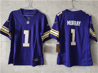 Minnesota Vikings #1 Kyler Murray Women's Purple Classic Vapor F.U.S.E. Limited Jersey