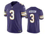 Minnesota Vikings #3 Jordan Addison Purple Classic Vapor F.U.S.E. Limited Jersey