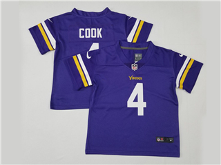 Minnesota Vikings #4 Dalvin Cook Toddler Purple Vapor Limited Jersey