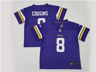 Minnesota Vikings #8 Kirk Cousins Toddler Purple Vapor Limited Jersey