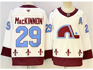 Colorado Avalanche #29 Nathan MacKinnon White Reverse Retro Jersey