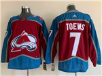 Colorado Avalanche #7 Devon Toews Home Burgundy Jersey