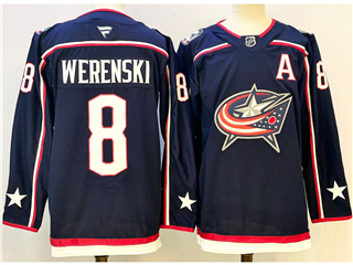 Columbus Blue Jackets #8 Zach Werenski Navy Jersey
