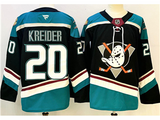 Anaheim Ducks #20 Chris Kreider Alternate Black Jersey