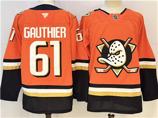 Anaheim Ducks #61 Cutter Gauthier Orange Jersey