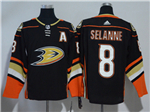 Anaheim Ducks #8 Teemu Selanne Black Jersey