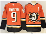 Anaheim Ducks #9 Paul Kariya Orange Jersey