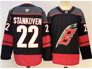 Carolina Hurricanes #22 Logan Stankoven Black Jersey