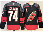 Carolina Hurricanes #74 Jaccob Slavin Black Jersey