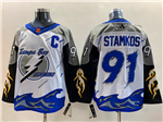 Tampa Bay Lightning #91 Steven Stamkos White Reverse Retro 2.0 Jersey