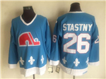 Quebec Nordiques #26 Peter Stastny CCM Vintage Light Blue Jersey