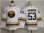 Buffalo Sabres #53 Jeff Skinner Youth White 50th Season Jersey