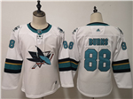 San Jose Sharks #88 Brent Burns Youth White Jersey