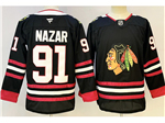 Chicago Blackhawks #91 Frank Nazar Third Black Jersey