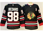 Chicago Blackhawks #98 Connor Bedard Third Black Jersey