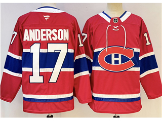 Montreal Canadiens #17 Josh Anderson Red Jersey