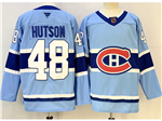Montreal Canadiens #48 Lane Hutson Light Blue Reverse Retro Jersey