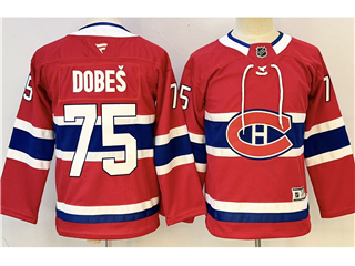 Montreal Canadiens #75 Jakub Dobes Youth Red Jersey