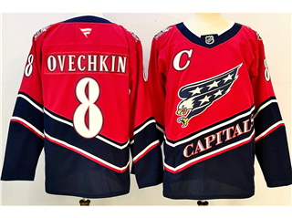 Washington Capitals #8 Alexander Ovechkin Red Reverse Retro Jersey