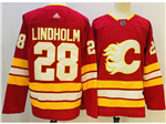 Calgary Flames #28 Elias Lindholm Alternate Red Jersey