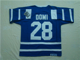 Toronto Maple Leafs #28 Tie Domi 1991 CCM Vintage 75th Blue Jersey