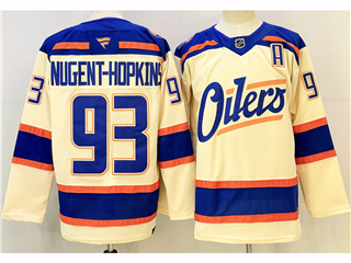 Edmonton Oilers #93 Ryan Nugent-Hopkins 2025-26 Third Cream Jersey