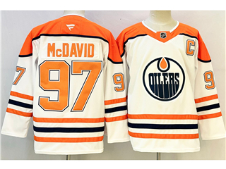 Edmonton Oilers #97 Connor McDavid White Reverse Retro Jersey
