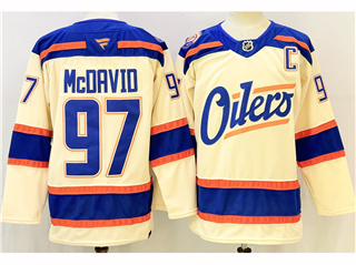 Edmonton Oilers #97 Connor McDavid 2025-26 Third Cream Jersey