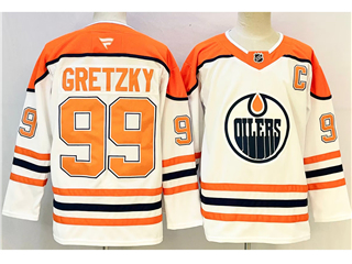 Edmonton Oilers #99 Wayne Gretzky White Reverse Retro Jersey