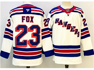 New York Rangers #23 Adam Fox White Jersey